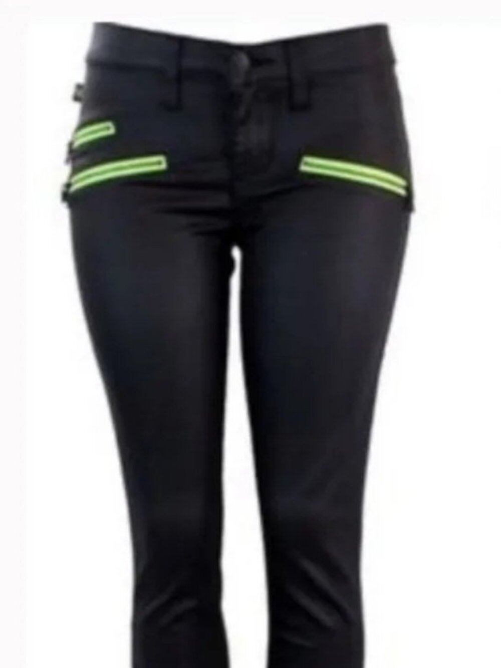Rock & Republic Black Banshee Glow Shark Super Skinny Jeans, Size 4